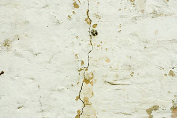 cracked white wall