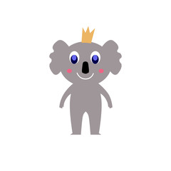 CUTE LITTLE KOALA BEAR ON WHITE
