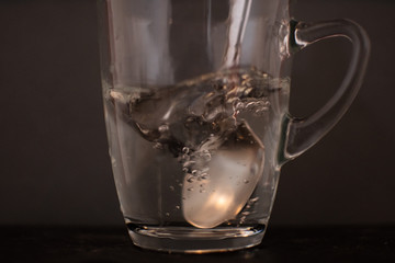 background photo A glass of water with light and shadow abstract beautiful vivid fresh thirsty