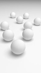 White abstract background. Lowpoly backdrop. Crumpled paper. 3D illustration