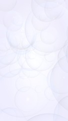 Abstract white background. Backdrop with light transparent bubbles. 3D illustration