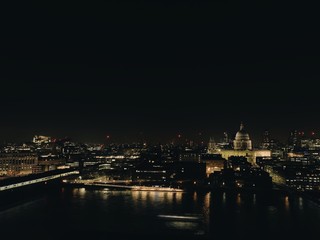 Fototapeta na wymiar London skyline view few nights ago