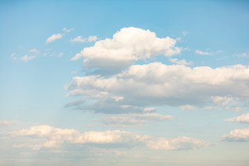 beautiful sparse clouds in the blue sky