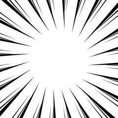 Obraz premium Retro comic background with radial lines. Vector illustration