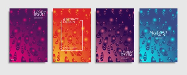 Fototapeta na wymiar Brochure cover templates set. Minimal colorful gradient abstract background. A4 eps10 vector.