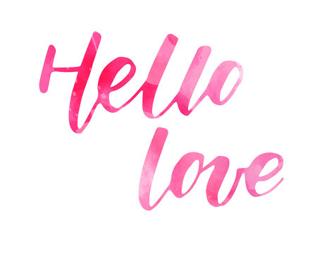 Hello love - handwritten lettering