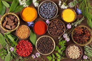 Spices and herbs.