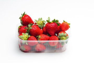 Fresh red strawberries, rich in vitamins