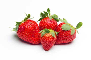 Fresh red strawberries, rich in vitamins