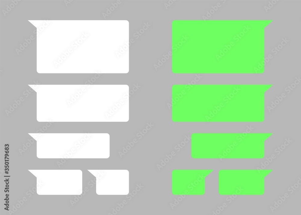 Poster chat text box. empty messages template. vector dialig interface. mobile communication screen with ba