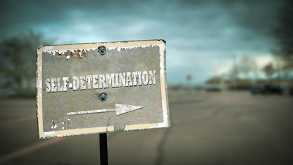 Street Sign to SELF-DETERMINATION