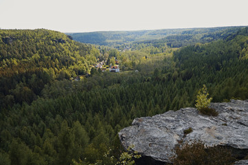 Fototapeta na wymiar Biela valley in Saxony Grenzplatte