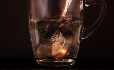 background photo A glass of water with light and shadow abstract beautiful vivid fresh thirsty