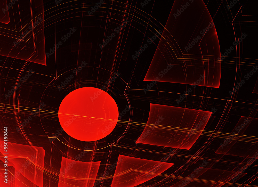 Poster fractal background for use in creativity and design projects. technological fractal. abstract 3d ill