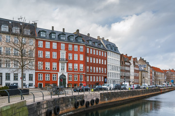 Fototapeta na wymiar Embankment in Copenhagen, Denmark