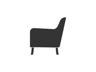ArmChair, furniture icon. Vector illustration, flat design.