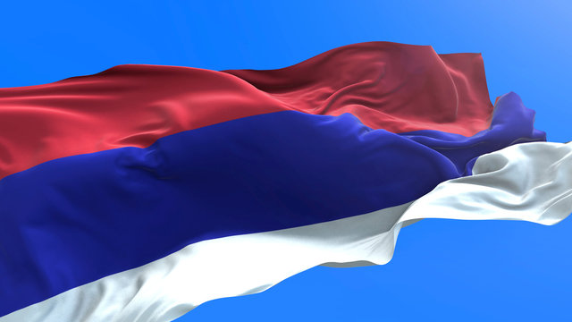 Republic of Srpska flag - 3D realistic waving flag background