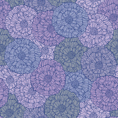 Floral peony tonal pattern. Vector repeat. Great for home decor, wrapping, scrapbooking, wallpaper, gift, stationary, apparel. 