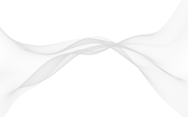 Obraz premium White abstract background. Fluttering white scarf. Waving on wind white fabric. 3D illustration
