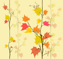 Papel pintado hojas otoño