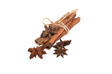 cinnamon isolated on white background