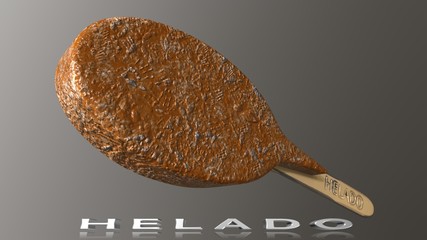 helado de chocolate y coco