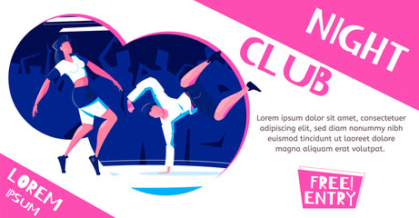 Club Dancers Horizontal Banner