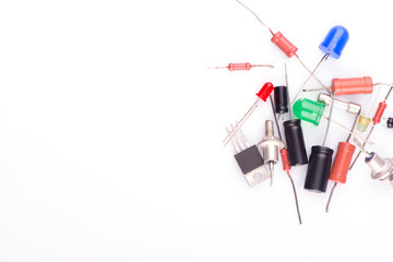 capacitor close-up. capacitor on a white background