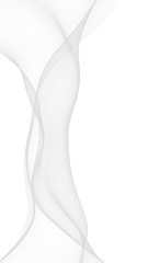 White abstract background. Fluttering white scarf. Waving on wind white fubric. 3D illustration