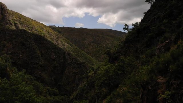 view from the top of the mountain to the valley