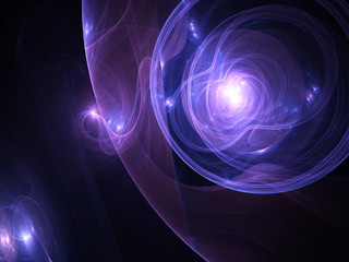 violet fractal on black
