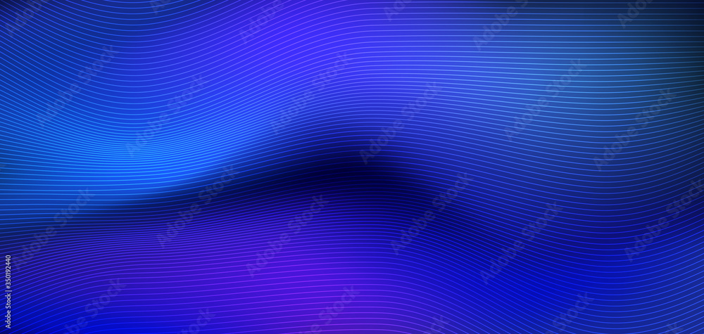 Poster vector illustration abstract wavy, wave line and blurred gradient mesh in bright color background. d
