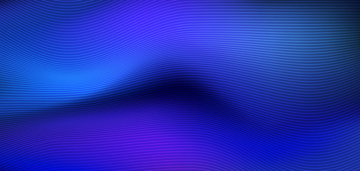 Vector illustration abstract wavy, wave line and blurred gradient mesh in bright color background. Dynamic minimal wave line composition design, layout for flyer, poster, banner