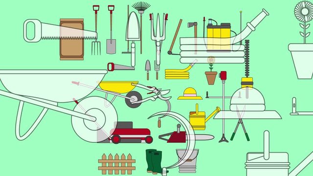 gardening gardening tool kit in green backroom 