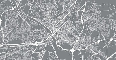 Urban vector city map of Trenton, USA. New Jersey state capital