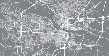 Fototapeta na wymiar Urban vector city map of Little Rock, USA. Arkansas state capital