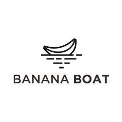 Banana boat logo. boat icon