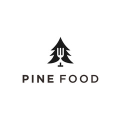 Fototapeta premium pine food logo / cedar logo
