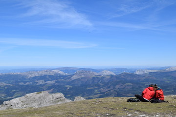 Beautiful view Gorbea mountain in Basque Country, Spain