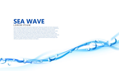 vector Water splash and ripple bubbles over white background