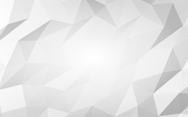 White abstract background. Lowpoly backdrop. Crumpled paper. 3D illustration