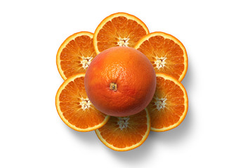 Orange Texture Isolate on White Background