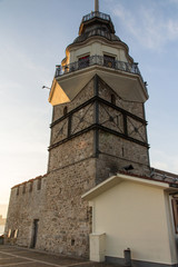 Fototapeta na wymiar Historic Maiden's Tower on the island of Istanbul. Turkey 
