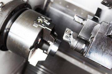 process of metal machining on CNC machine center