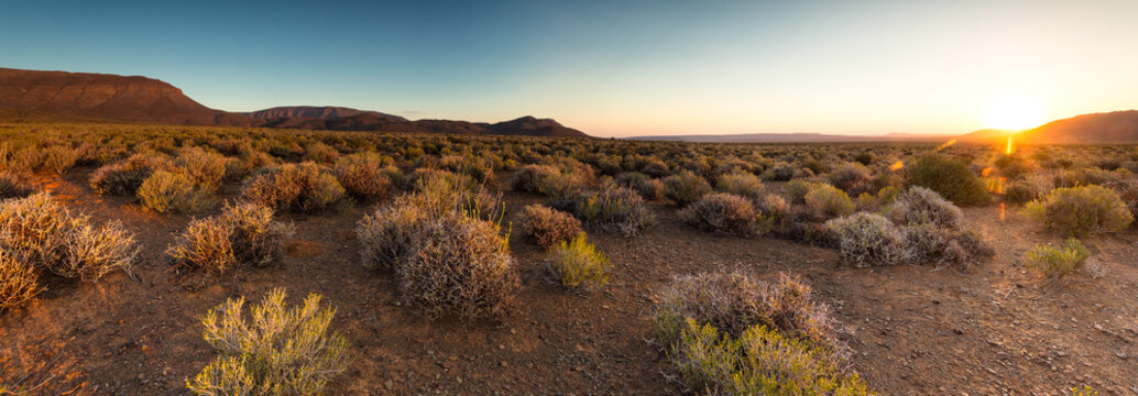 Wide angle views over the plains of the Tankwa Karoo in the Northern Cape Province of South Africa