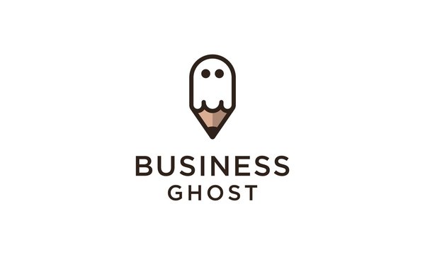 Modern Simple Fast Writer Like A Ghost Logo