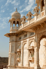 Partial View of Jaswant Thada Mausoleum  marble memorial to Maharaja Jaswant Singh,  Jodhpur, Rajasthan, India