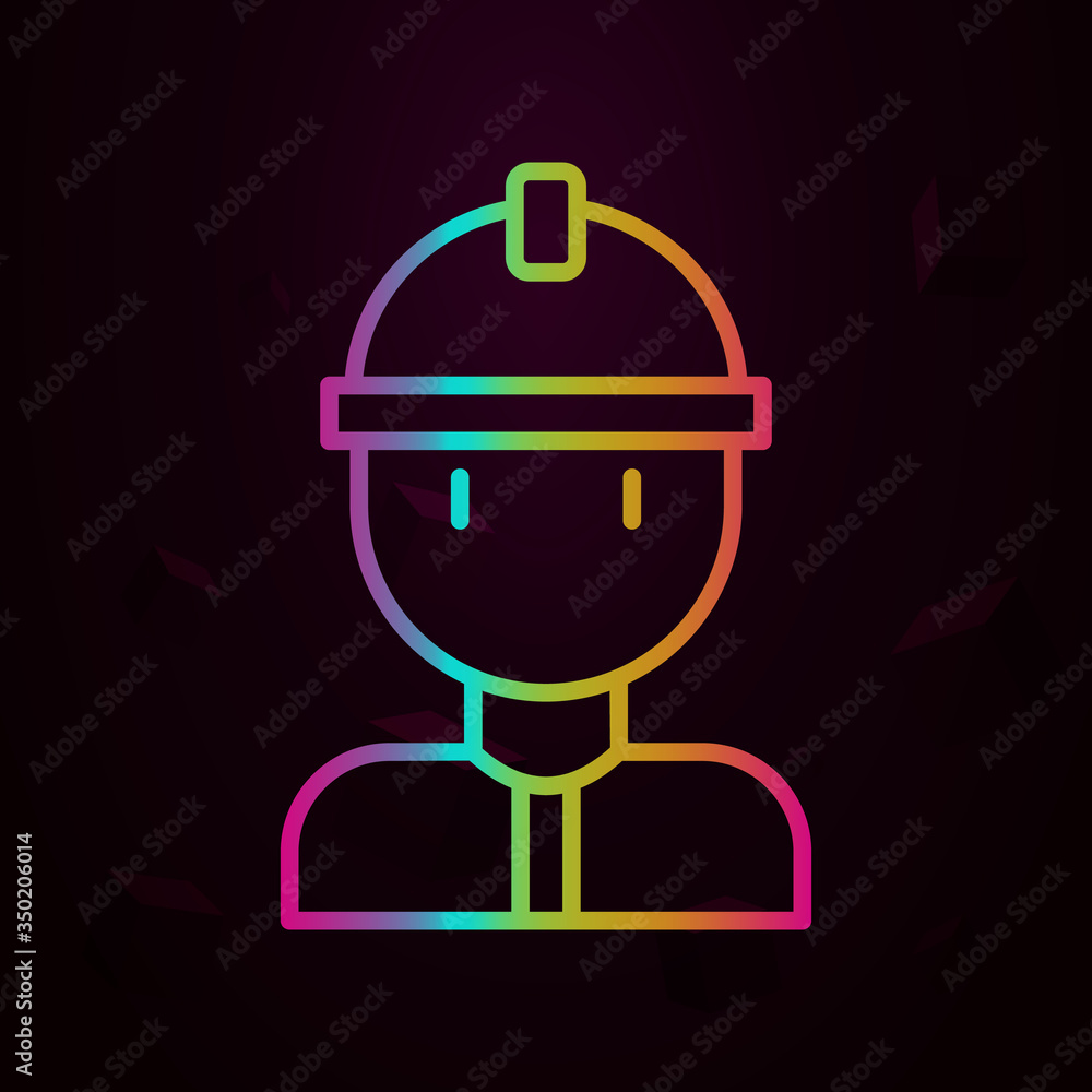 Aufkleber firefighter, man nolan icon simple thin line, outline vector of firefighter icons for ui and ux, web