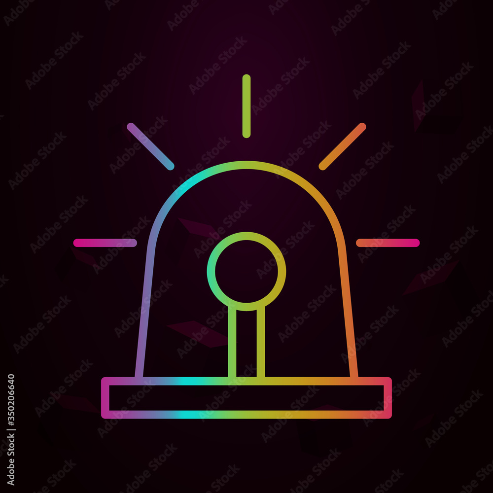 Poster siren, firefighter nolan icon simple thin line, outline vector of firefighter icons for ui and ux, w