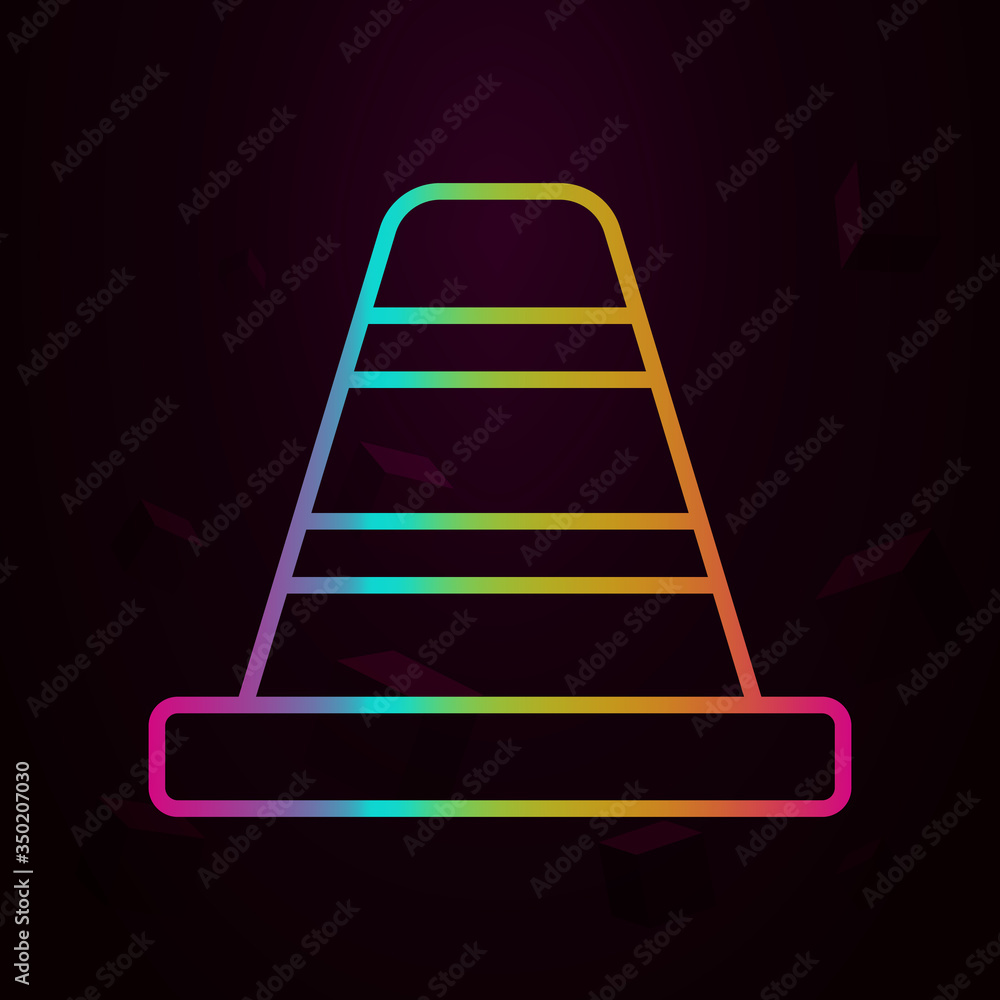 Aufkleber cone, firefighter nolan icon simple thin line, outline vector of firefighter icons for ui and ux, we